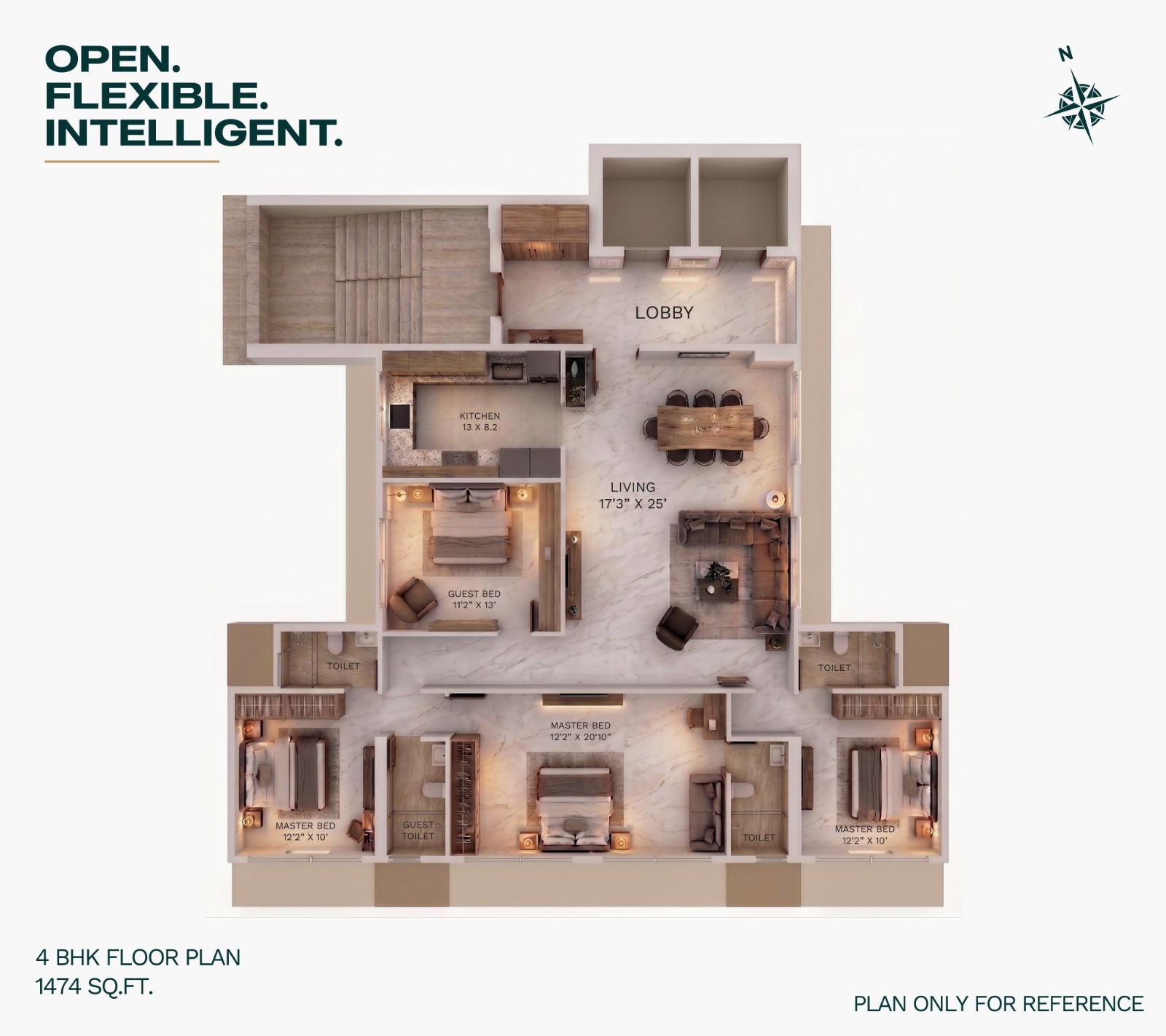 4 BHK Floor Plan